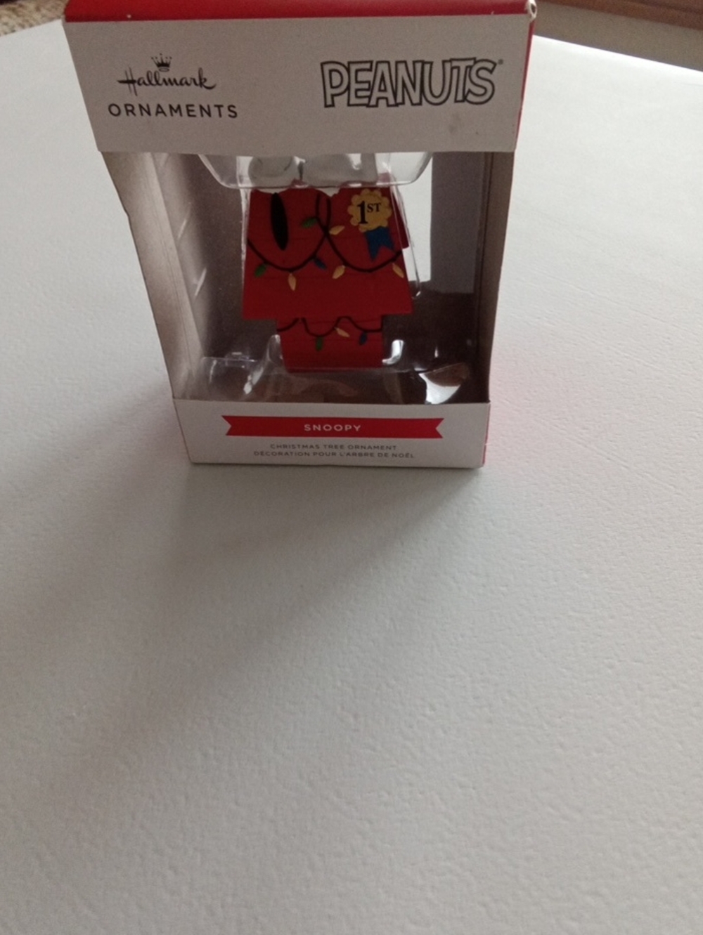 Hallmark Peanuts Snoopy Red Christmas Tree Doghouse Ornament